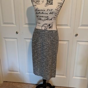 Strechy Silver, Grey, White Pencil Work Skirt